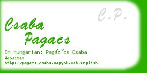 csaba pagacs business card